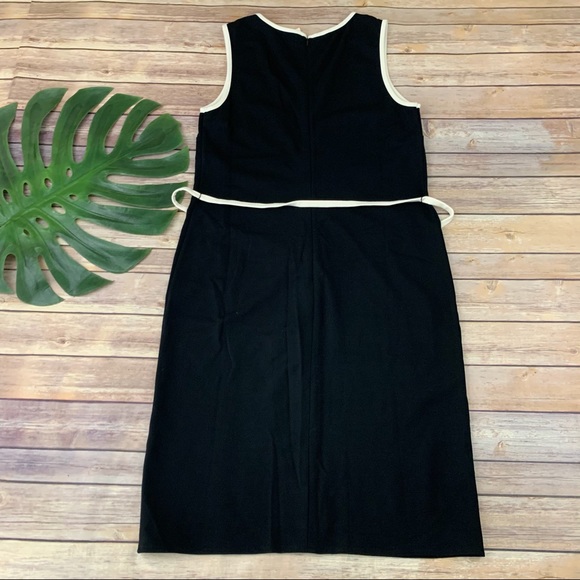 Talbots black and cream ponte knit sheath dress - Picture 9 of 10